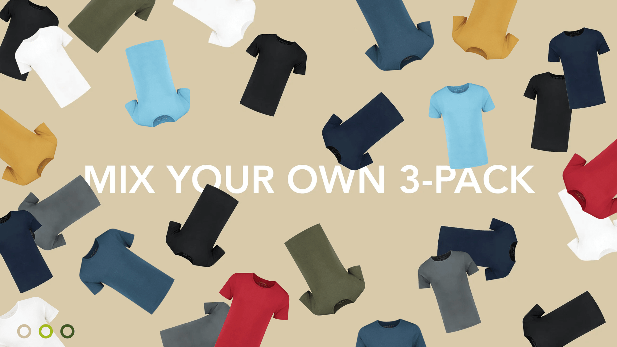 3-Pack Nooboo Luxe Bamboo T-Shirts - 555 g