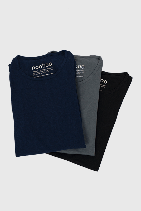 3-Pack Nooboo Luxe Bamboo T-Shirts - 555 g